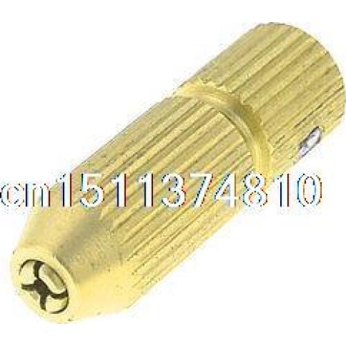 Gold Tone Brass Bullet Shape Fit Motor Shaft Dia 0.3cm Drill Chuck