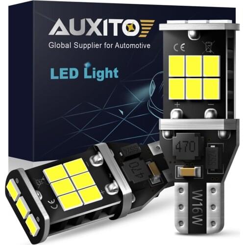 AUXITO W21W P21W LED Canbus BA15S 1156 W16W T15 LED Car Reverse Lights T25 3157 3156 7443 T20 LED Light Bulb No Error White Lamp