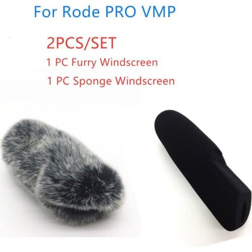 Deat cat Outdoor artifical fur windscreen microphone for Rode Videomic PRO VMP with Sponge Mic Cover Windproof Foam