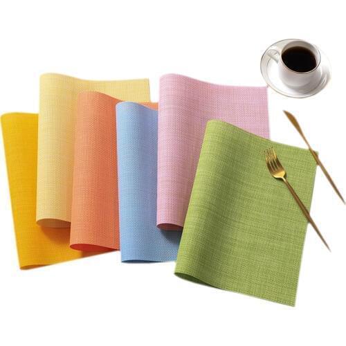 Waterproof PVC Placemat Home Restaurant Bar Fridge Cutting Table Mat Kitchen Accessories Drink Coasters Set Cup Mantel Doilies