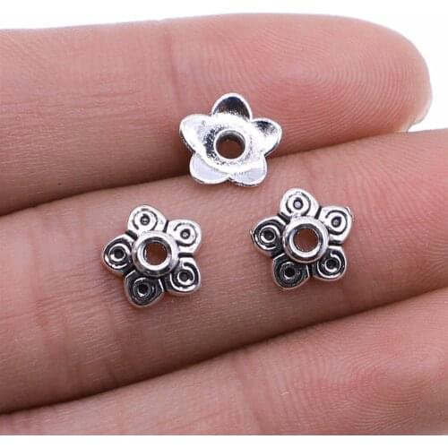 WYSIWYG 20pcs 9x9mm Flower Bead Caps Beads Caps Flower Torus DIY Spaced Apart Jewelry Finding Accessories