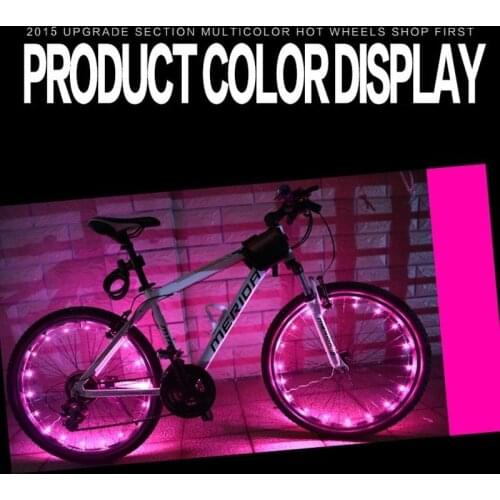 Bicycle Bike Rim Lights, LED String Light Colorful Bicycle Bike Wheel Rim Copper Wire Starry Light - Battery Red