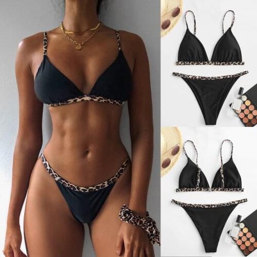 Womens swimsuit Striped Womens bathing suits Push-Up High Waist Halter bikini Female Beachwear womens swimwear 2021 #0317