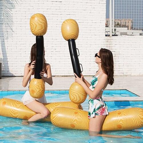 1 Pair Battle Log Rafts Inflatable Pool Fighting Float Row Toys Summer Swimming Pool Party for Adults Children Water Sports Toys