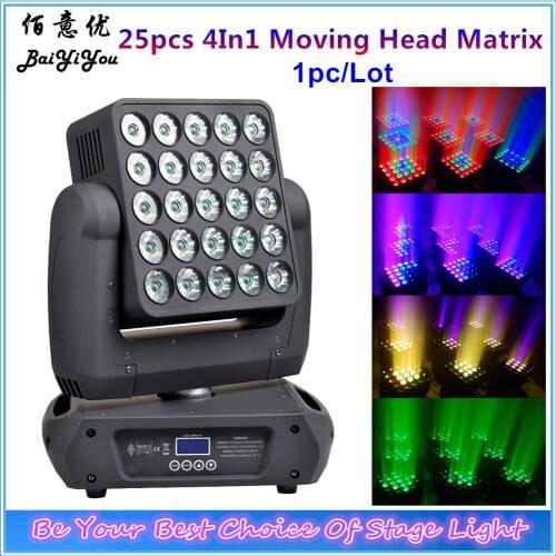 1pc/Lot Bright Stage Decoration LED Matrix Blinder Beam Light 25pcs 5x5 Pixel RGBW 4in1 LED Matrix Led Moving Head Matrix Beam