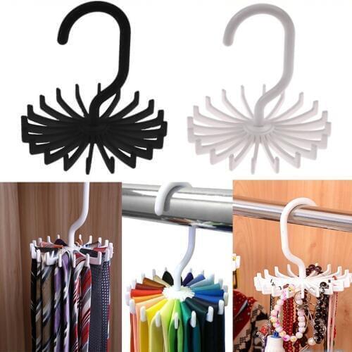 20 Shawl Tie Rack Holds Adjustable Tie Belt Scarf Hanger Holder Hook Ties Scarf for Organizer
