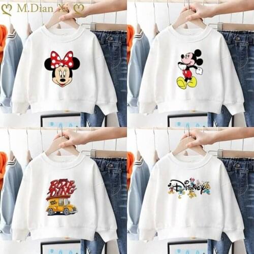 2021 Girls Cotton Sweater Terry Material Polka Dot Spring and Autumn Fashion Cartoon Sweater Girl Baby Embroidered Sweater