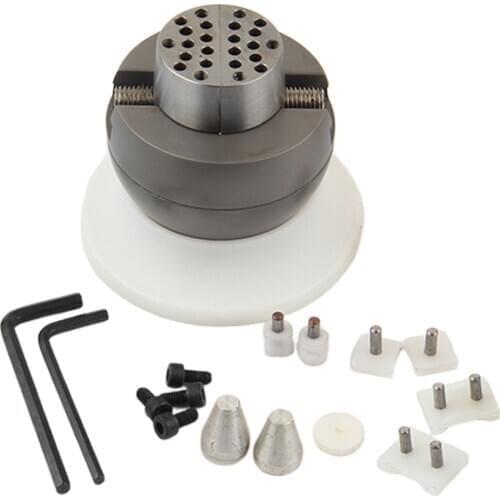 3inch Engraving Block MIni Ball Vise Base W/ Attachment Inlaid Diamonds Kit Tool