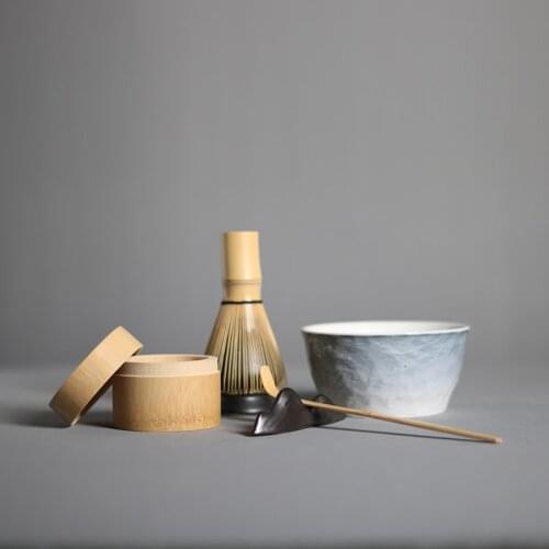 5pcs/set traditional matcha sets natural bamboo matcha whisk ceremic matcha bowl whisk holders japanese tea sets drinkware