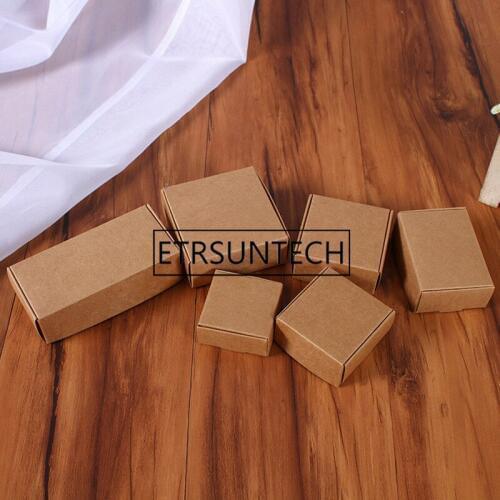 500pcs Brown Kraft Paper Aircraft Gift Boxes Candy Box For Handmade Soap Wedding Party Gift Packaging Boxes