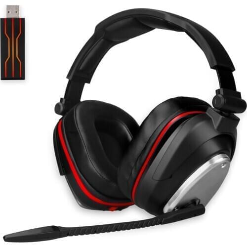 Wireless Video Gaming Headphones 7.1 Virtual Surround Sound Foldable Headsets for PC PS5 PS4 MAC Switch with Microphone