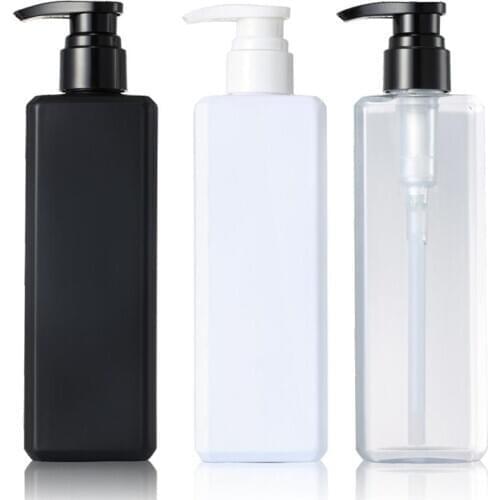 1pc Liquid Soap Bottle Shampoo Bottle Lotion Pump Bottle Shower Gel Holder Empty Container 500ml Black White Dispenser Bottle