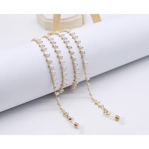 Masks Chain Eye Glasses Sunglasses Spectacles Eyewear Pearl Chain Holder Rope Cord Lanyard Necklace Face Masking Necklace Holder