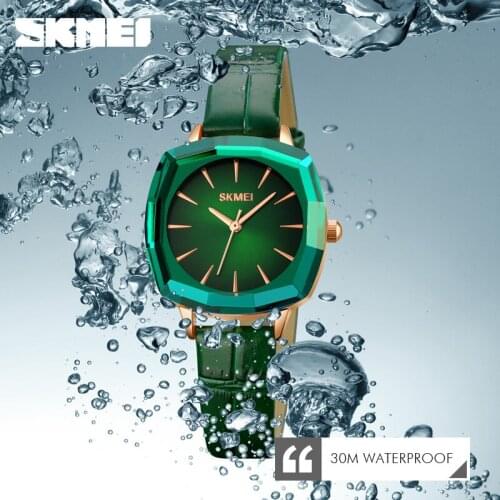 SKMEI Women Watches Japan Quartz movement Top Brand Luxury Genuine Leather Ladies Wristwatch Waterproof Relogio Feminino 1795