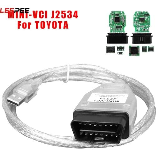 MINI-VCI FTDI J2534 Vehicle Diagnosis Auto Scanner For Toyota TIS Techstream V15.00.028 OBD2 Interface Car Diagnostics Cable