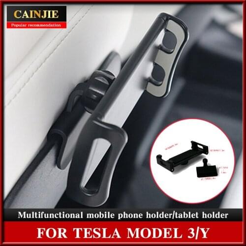 For Tesla Model 3/Y 2021 Car Back Seat IPAD Mobile Phone Holder Mount Accessories Parts Model Three Tesla ModelY