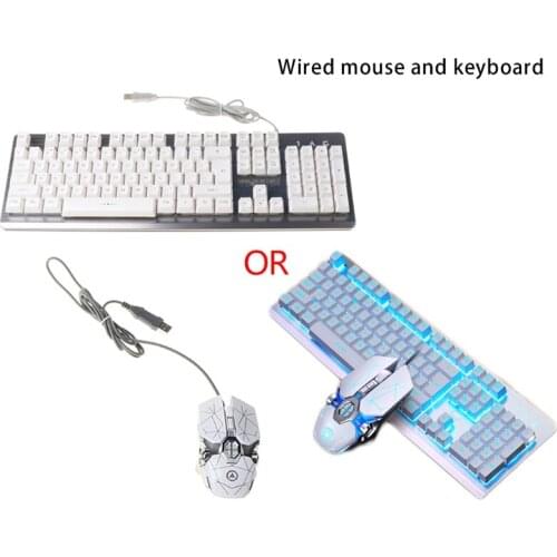 104Keys RGB Aluminum Alloy Gaming Keyboard and RGB Gaming Mouse Set with Mobile Phone Stand Function Key Ten Million Key