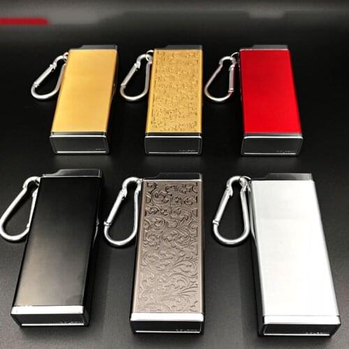 Ins Ashtray Portable Thin Metal Small Ashtray Pocket Ashtray Compression Moisture Proof Square Mini Style