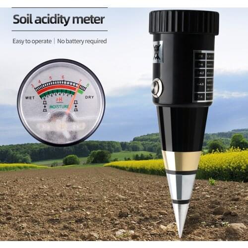 2 in 1 Soil Moisture PH Meter PH Range 3~8ph Multifunctional Pointer Type Hydroponics Analyzer for Garden Plant Flower