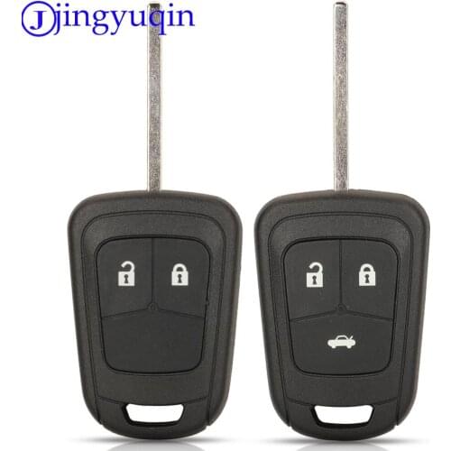 Jingyuqin 2 button flip remote control folding car key cover FOB case shell for Vauxhall Opel Corsa Astra Vectra Signum