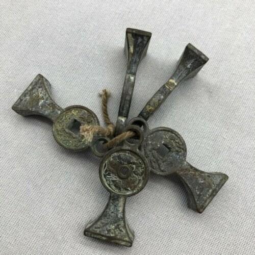 Chinese Bronze Statue Old Copper a Set of 5 Seals Collection Ornaments Home Decor Seal