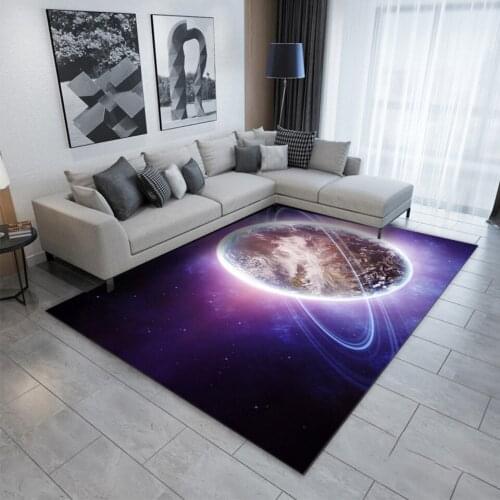 3D Earth Print Carpet In The Living Room Modern Outer Space Rugs For Bedroom Decoration Planet Children Soft Floor Mat Anti-slip