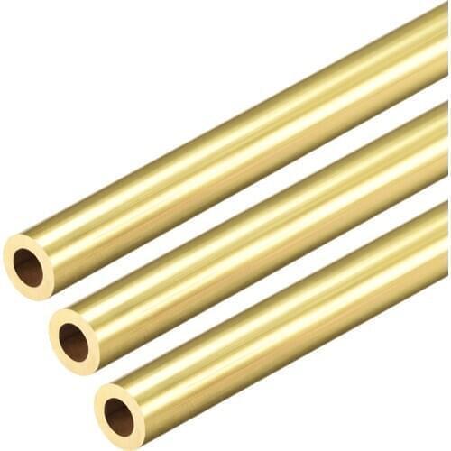 Uxcell Brass Round Tube 300mm Length 7mm OD 1.5mm Wall Thickness Seamless Straight Pipe Tubing 3 Pcs