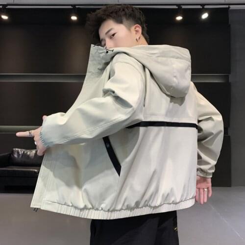 Spring Jacket 2021 Men Hip Hop Streetwear Hooded Jacket Zipper Coat Oversized Casual Clothes Harajuku Men Jacket Bomber Jaquetas