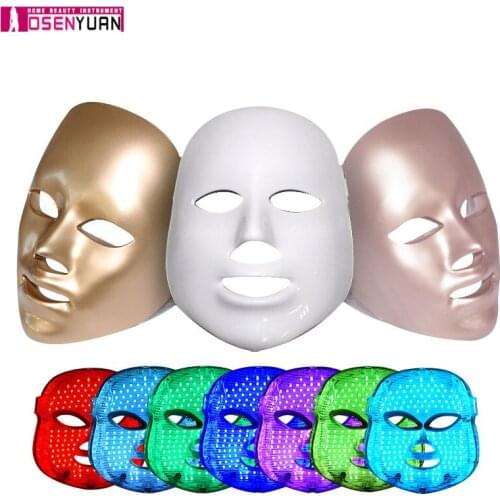 Multifunctional LED Photon Facial Mask Anti Aging Whitening Cosmetology Apparatus Skin Rejuvenation Remove Wrinkle Face Massager