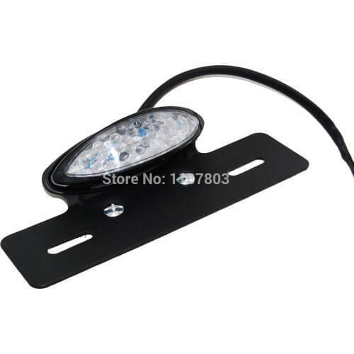 Motorcycle Black LED Plate holder tail brake lights For Yamha ducati KTN Kawasaki Suzuki Honda Cafe Racer Old School Bobber