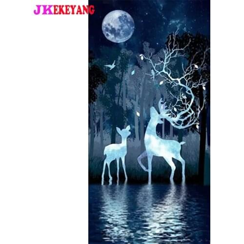 New 2021 DIY diamond painting animal deer handicrafts diamond embroidery night scene full diamond 5d cross stitch y4627