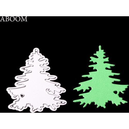 ABOOM New Christmas Tree Metal Die Cutting Dies For DIY Scrapbooking Photo Album Decorative Embossing Folder Stencil Paper Mold