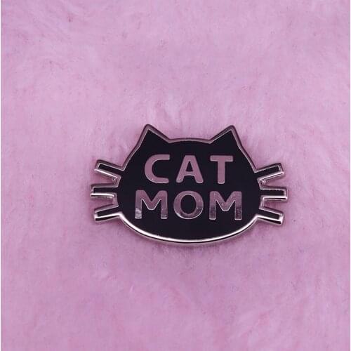 Adorable cat mom hard enamel pin crazy cat lady Mother’s Day stocking stuffer