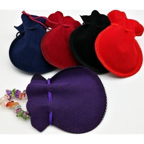 Hot Sale Sale Gift Box Organizer Free Shipping 50pcs 7x8cm Red Velvet Drawstring Bag/jewelry Bag,christmas/wedding Bag