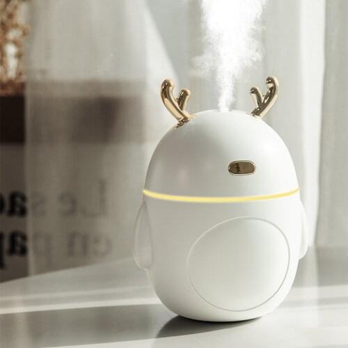 Portable 3 in 1 Deer Air Humidifier Mini Aroma Essential Oil Diffuser USB Ultrasonic Mist Maker Fogger LED Light Christmas Gifts