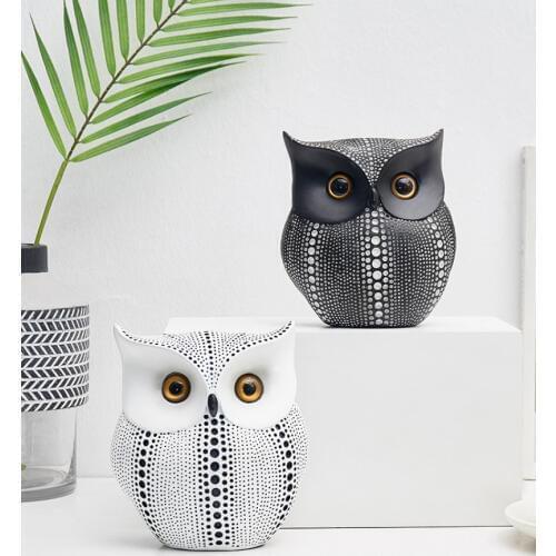 Modern Simple Owl Ornaments Soft Decorations Creative Living Room Wine Cabinet Television Cabinet Individual Small Art Works