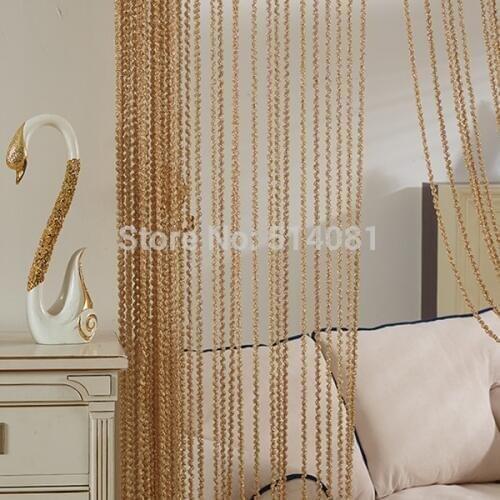 1pcs Light-Coffee Spiral curtain Window Divider Tassel Hanging String Door Curtain