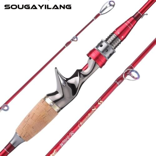 Sougayilang Top Quality 2.1m 2.4m Spinning/Casting Fishing Rod Portable 4 Sections UltraLight Carbon Fiber Travel Fishing Pole