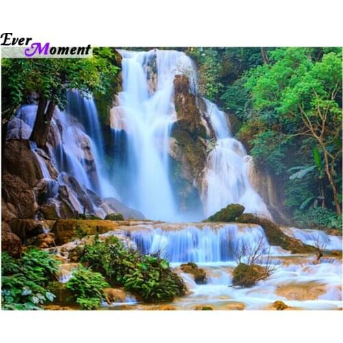Home decoration Waterfall 30x40 Diamond embroidery Diy diamond drill rhinestone pasted Crafts Needlework Gift ASF222