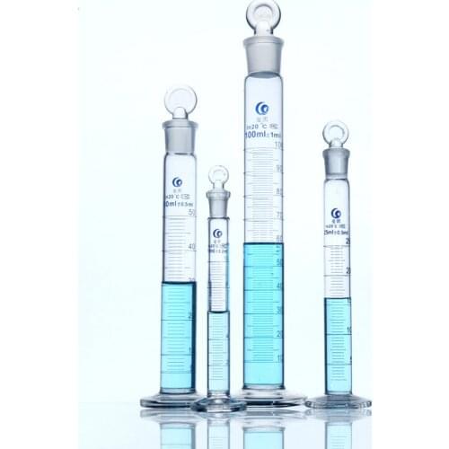 1pc 10-1000ml High quality glass measuring cylinder with stopper,laboratory equipment