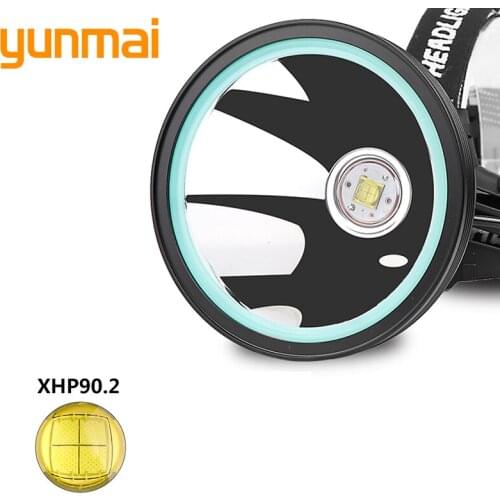 Xadhp90.2 The Brightest Led Headlamp Headlight Helamp Flashlight Torch 32w Bulb 3*18650 Battery Mobile Power Supply 7800mah Lamp