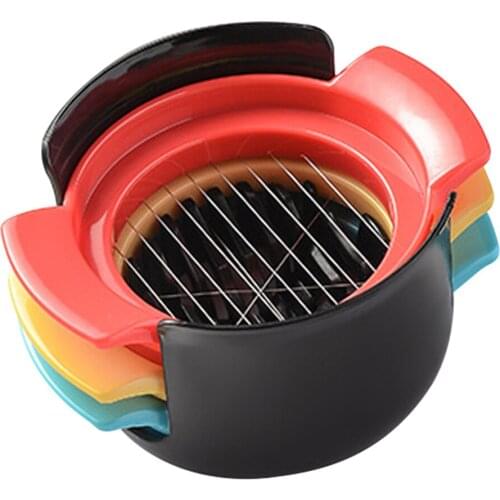 Egg Slicer 3 in 1 Multi-Functional Egg Cutter Plastic Mini Anti-slip Fruit Food Slicing Tool Kitchen Gadget Kitchen Accessories