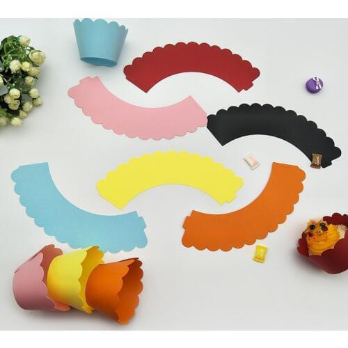 12pcs Candy Color Cupcake Wrappers for a Girl/Boy 1st Birthday Baby Shower Decorations Cup Cake Liner Wrap Vintage Wedding Decor