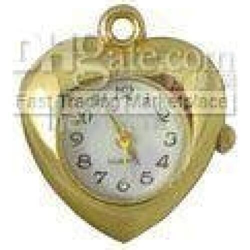 15 pcs magnificent gold plate heart shape watch face charm findings
