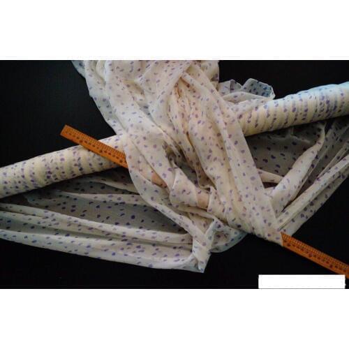 2018 Time capsule purple gray background Abstract floral silk georgette cloth summer dress silk fabric love