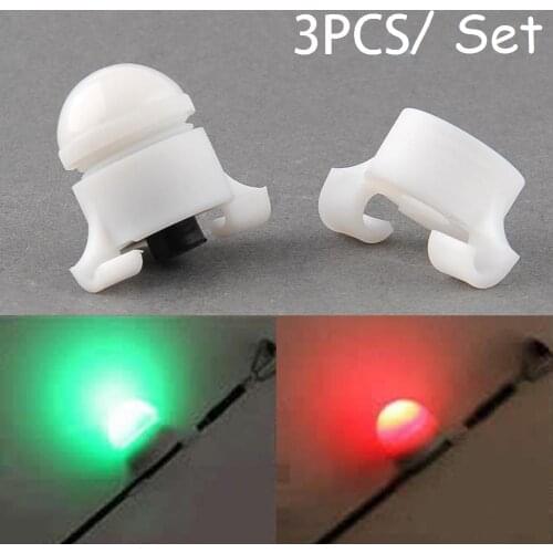 3Pcs Outdoor Night Fishing Accessories Luminous Alarm Electronic Led Light Fishing Bite Alarms Fishing Line Gear Alert Indicator