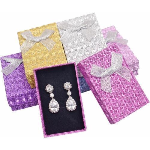 32pcs Jewelry Box 5*8cm Gift Box for Jewelry Sets Display Mixed Color Paper Necklace/Earrings/Ring Gift Packaging Joyero Organiz