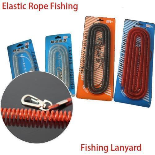 3m 5m 8m10m 15m 20m Portable Fishing Lanyard Spring Elastic Rope fishing wire lost rope Outdoor Accessories