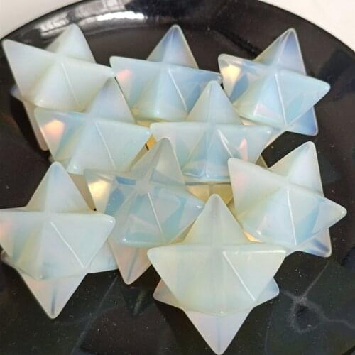 1pc Merkaba opal Star Natural Stone Meditation Chakra Reiki Healing Energy Protection Decoration
