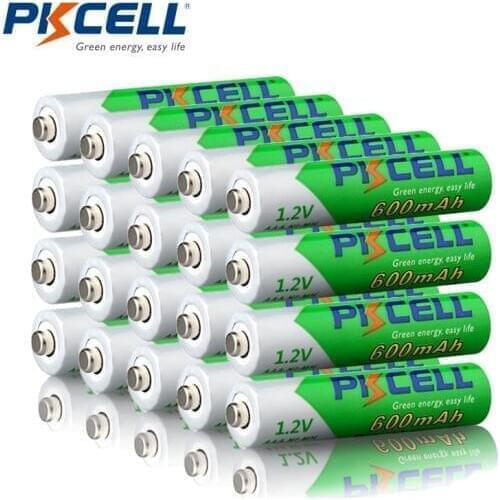 20pcs PKCELL AAA Battery Rechargeable 600mAh AAA 1.2V NIMH LSD Pre-charged Battery Batteries For Flashlights Remote Control